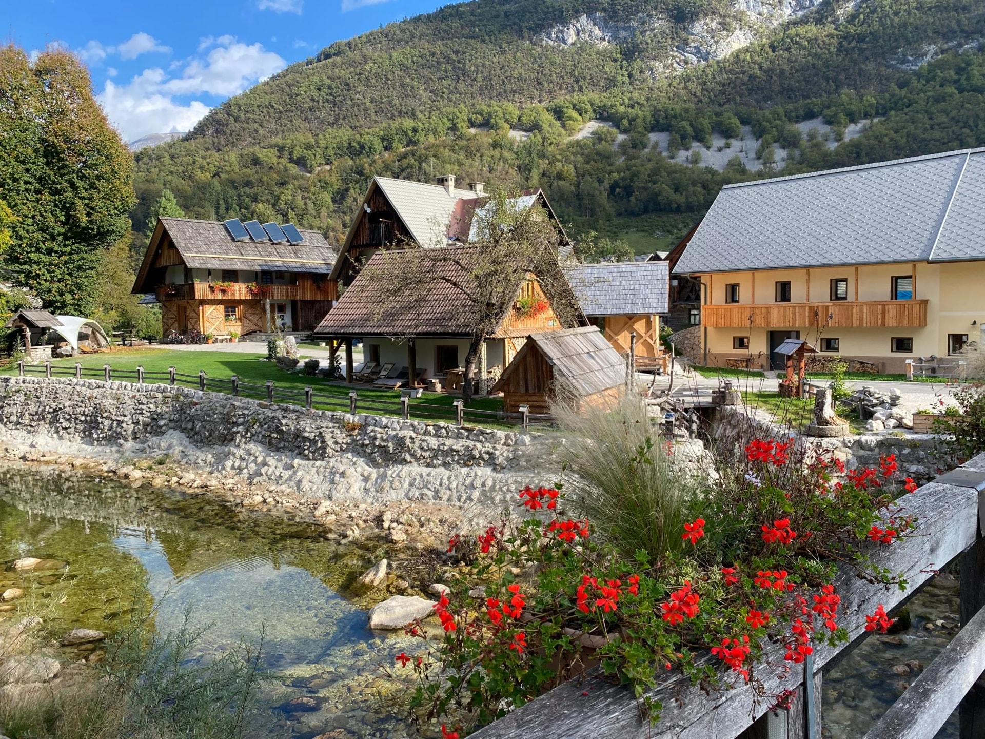 Stara fuzina village in Slovenia, landscape