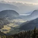 Aerial view of Bohinj valley