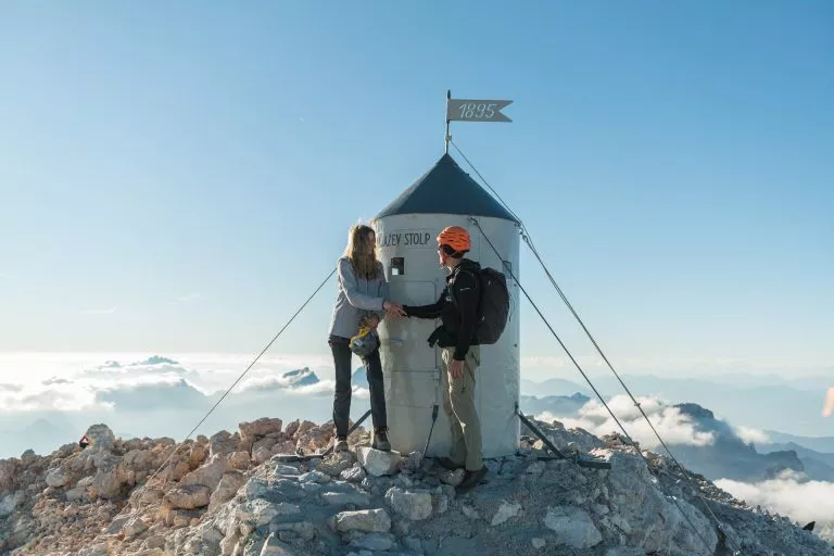 Aljaž Tower on top of Mount Triglav