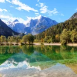Beautiful Jasna lake at Kranjska Gora in Slovenia