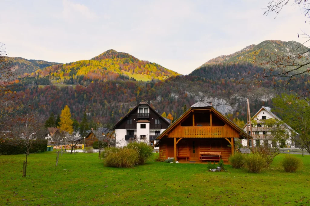 Buildings in Gozd Martuljek village in Gorenjska