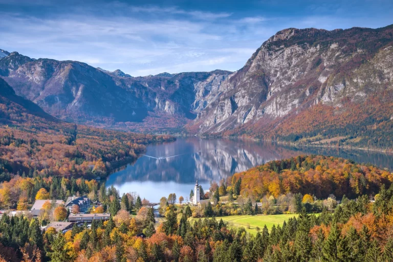 Mountain Lake in Autumn - Lake Bohinj