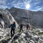 leaving the dolič hut in early morning