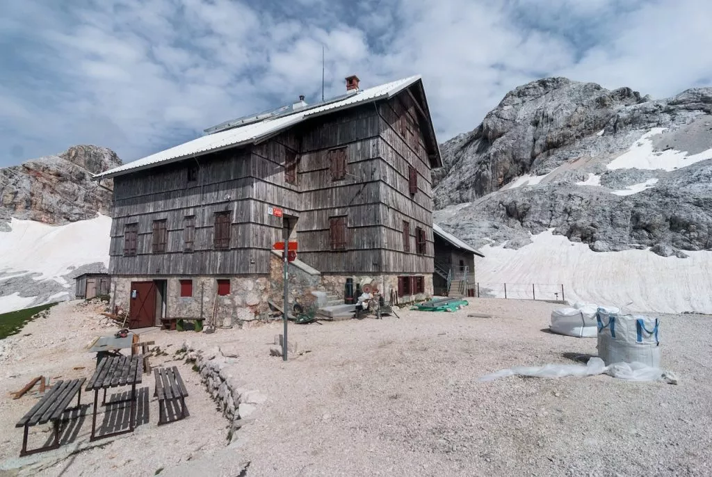 Planika lodge below Triglav
