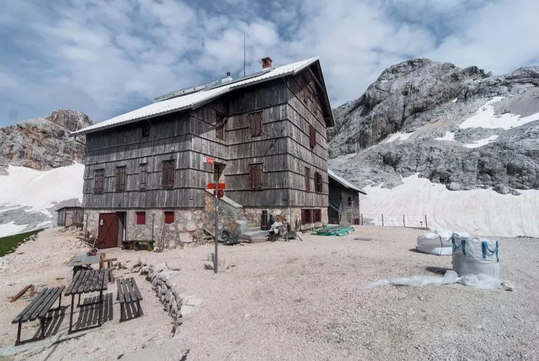 Planika lodge below Triglav