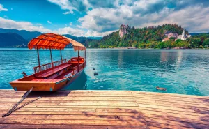 Pletna boat on Lake Bled