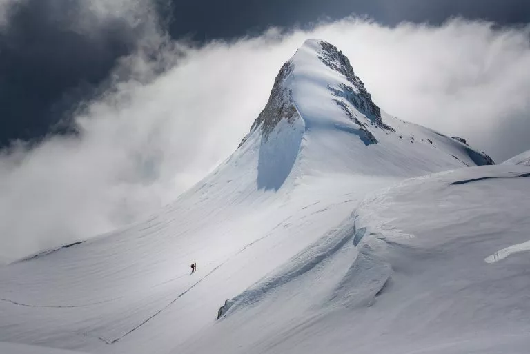 Ski touring below Kredarica