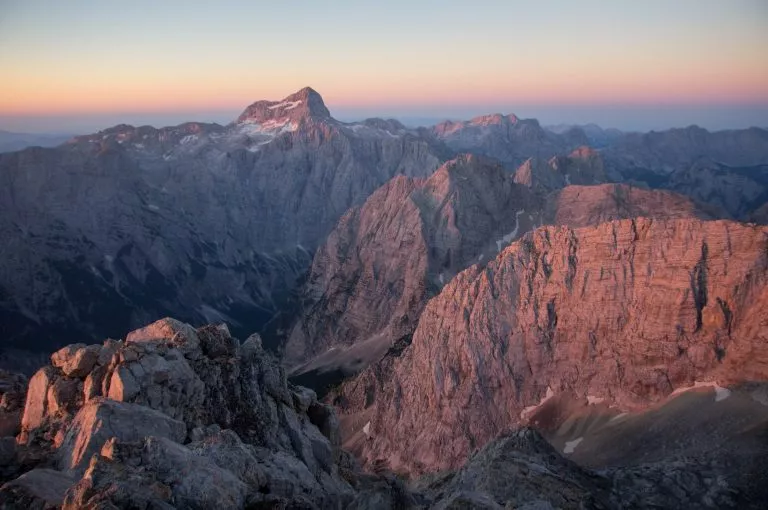 The view of Triglav from Škrlatica