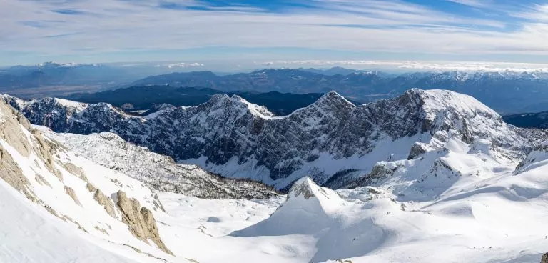 View from Kredarica in winter