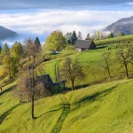 View from Pokljuka Plateau, Slovenia