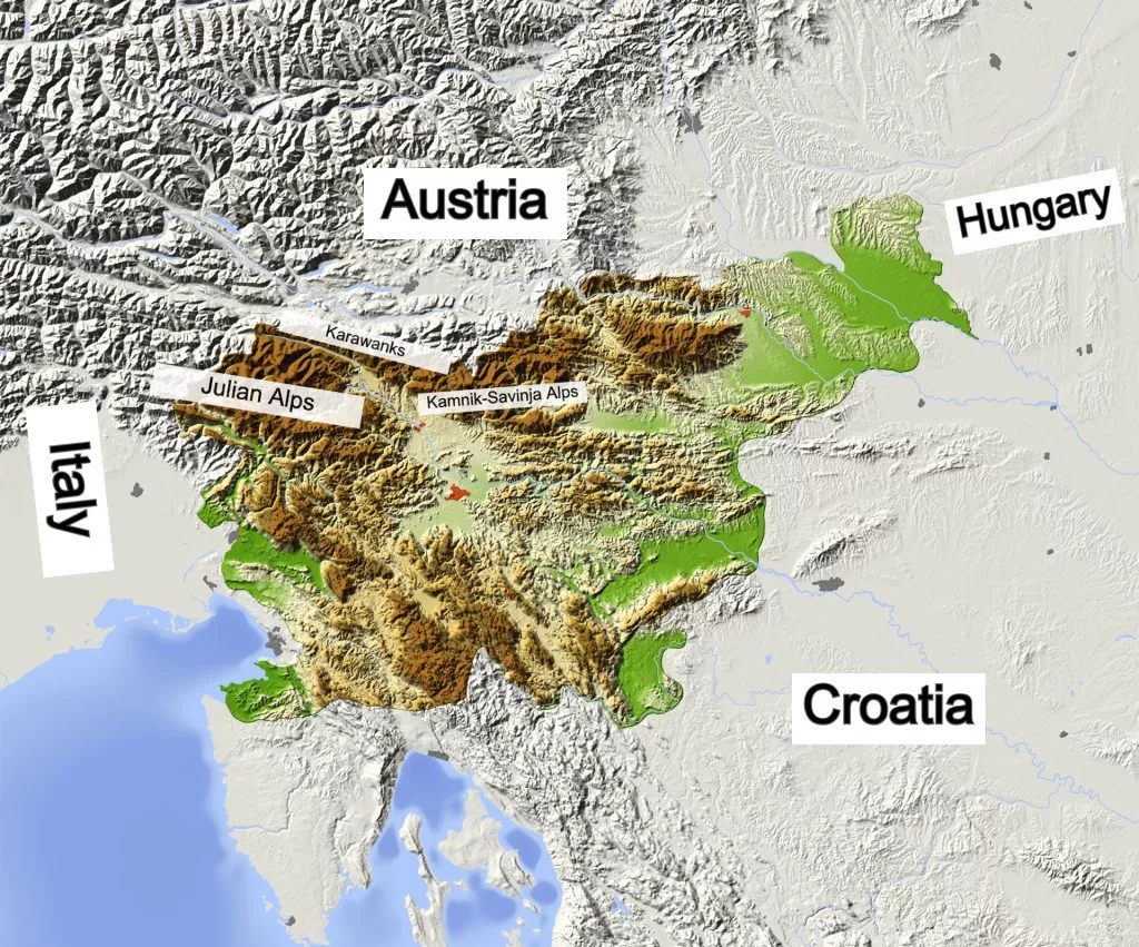 slovenia and its mountain ranges