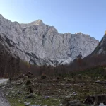 triglav north face in the morning